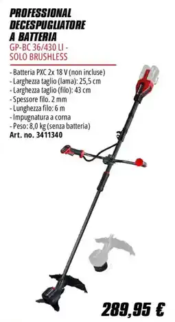 Einhell Professional decespugliatore a batteria offerta