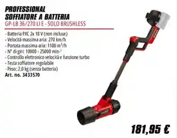 Einhell Soffiatore a batteria GP-LB 36/270 LI E - Solo brushless offerta