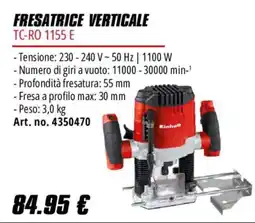 Einhell Fresatrice verticale Einhell TC-RO 1155 E offerta