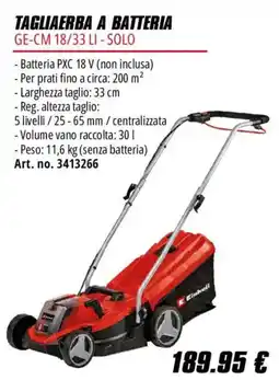 Einhell Tagliaerba a batteria Einhell offerta