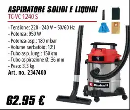 Einhell Aspiratore solidi e liquidi Einhell offerta