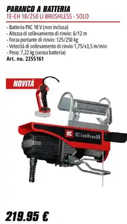 Einhell Paranco a batteria Einhell offerta