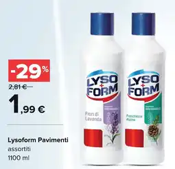 Carrefour Market Lysoform Pavimenti offerta