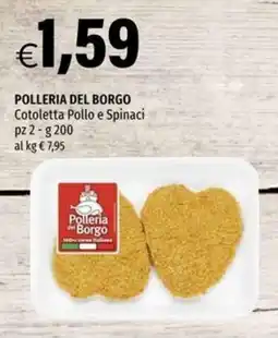 Hurrà Polleria del Borgo Cotoletta Pollo e Spinaci offerta