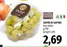 Emi Supermercati Saper di Sapori Uva Italia offerta