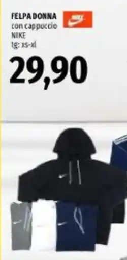 Emi Supermercati Felpa donna con cappuccio Nike offerta
