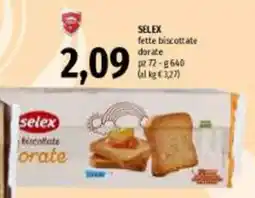 Emi Supermercati Selex fette biscottate dorate offerta