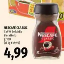 Emi Supermercati Nescafé Classic Caffe Solubile Barattolo offerta