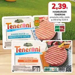 Basko Teneroni Hamburger prosciutto cotto, vitello offerta