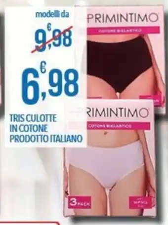 Primintimo tris culotte in cotone
