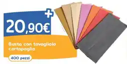 C+C Italmarket Busta con tovagliolo cartapaglia offerta