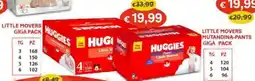 B di Bimbi Huggies Little Movers Giga Pack offerta