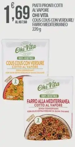 Iper Nonna Isa Piatti pronti cotti alvapore ohi vita cous cous con verdure/ farro mediterraneo offerta