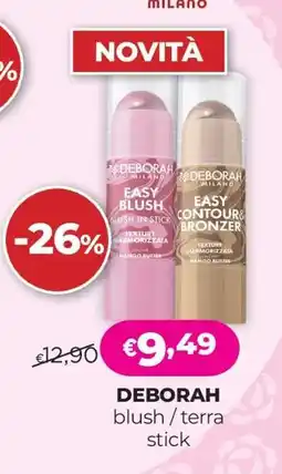 Acqua & Sapone DEBORAH blush / terra stick offerta