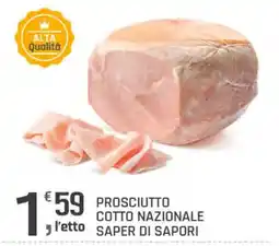 Supermercati Dok Prosciutto cotto nazionale Saper di Sapori offerta