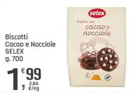 Supermercati Dok Biscotti Cacao e Nocciole SELEX offerta