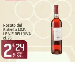Supermercati Dok Rosato del Salento I.G.P. LE VIE DELL'UVA offerta