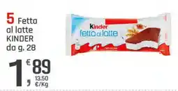 Supermercati Dok Fetta al latte Kinder offerta