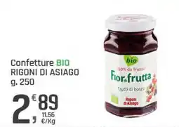Supermercati Dok Confettura bio Fiori di frutta Rigoni di Asiago offerta