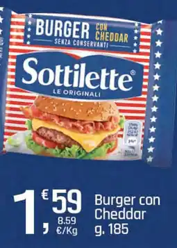 Supermercati Dok Sottilette Burger con Cheddar offerta