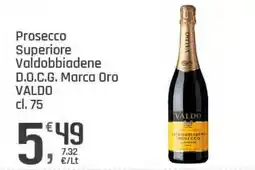 Supermercati Dok Prosecco Superiore Valdobbiadene D.O.C.G. Marca Oro VALDO offerta