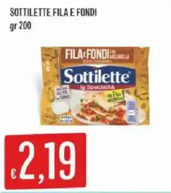 Sottilette fila e fondi con mozzarella