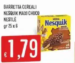 Sisa Barretta cereali Nesquik maxi choco Nestlé offerta