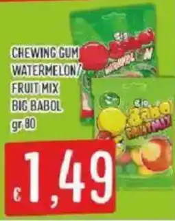 Sisa Chewing gum watermelon fruit mix big babol offerta