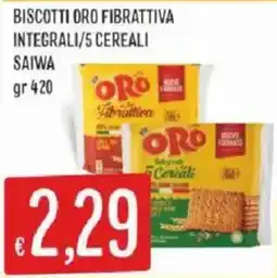 Sisa Biscotti oro fibrattiva integrali/5 cereali Saiwa offerta