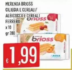 Sisa Merenda brioss ciliegia e cereali / albicocca e cereali ferrero offerta