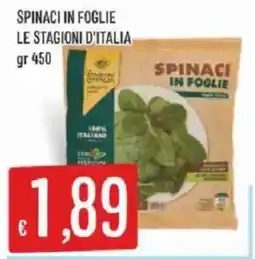 Sisa Spinaci in foglie Le stagioni d'Italia offerta