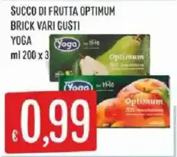 Sisa Succo di frutta optimum brick vari gusti yoga offerta