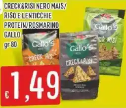 Sisa Creeck&Risi Nero Mais/Riso e Lenticchie Protein/Rosmarino Gallo offerta