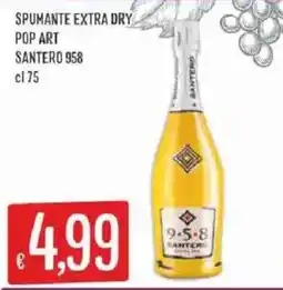 Sisa Spumante extra dry pop art Santero 958 offerta