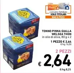Spazio Conad Tonno pinna gialla Welsea Thon offerta