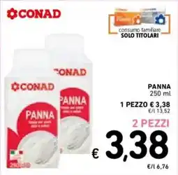 Spazio Conad Panna Conad offerta