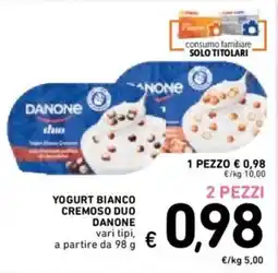 Spazio Conad Yogurt bianco cremoso duo Danone offerta