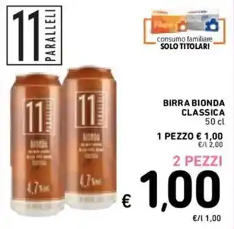 11 paralleli birra bionda classica