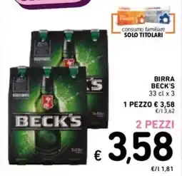 Spazio Conad Birra Beck's offerta