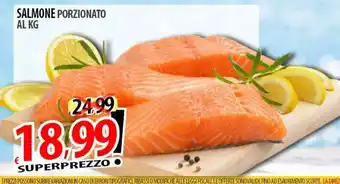 Salmone porzionato