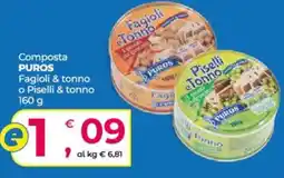 Alter Discount Composta PUROS Fagioli & tonno o Piselli & tonno offerta