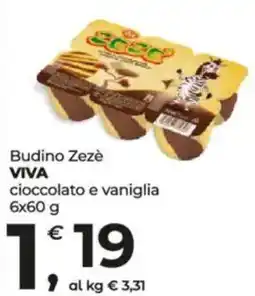 Alter Discount Budino Zezè VIVA cioccolato e vaniglia offerta