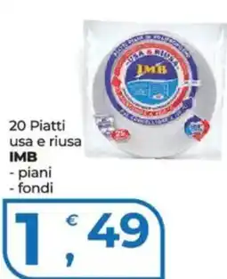 Alter Discount Piatti usa e riusa IMB offerta