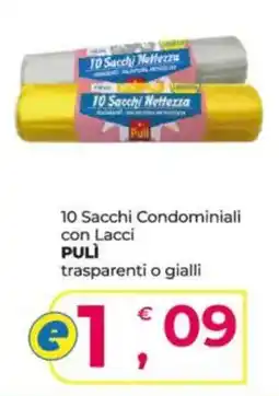 Alter Discount 10 Sacchi Condominiali con Lacci PULÌ offerta