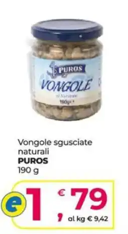 Alter Discount Vongole sgusciate naturali PUROS offerta