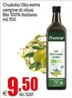 Elite Crudolio Olio extra vergine di oliva Bio 100% Italiano offerta
