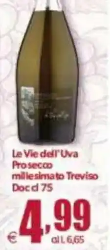 Elite Le Vie dell'Uva Pro secco millesimato Treviso Doc d 75 offerta