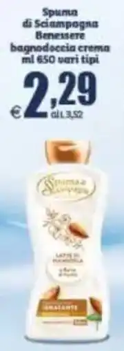 Elite Spuma di Sciampagna Benessere bagnodoccia crema offerta