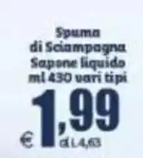Elite Spuma di Sciampagna Sapone liquido offerta