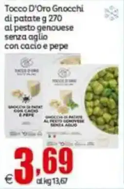 Elite Tocco D'Oro Gnocchi di patate al pesto genovese senza aglio con cacio e pepe offerta